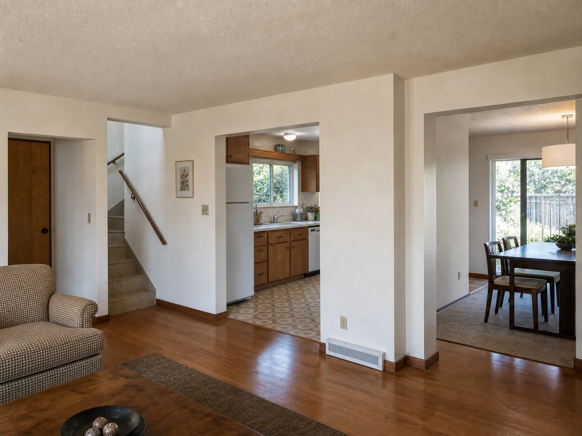 Original compartmentalized home layout before open-concept remodel